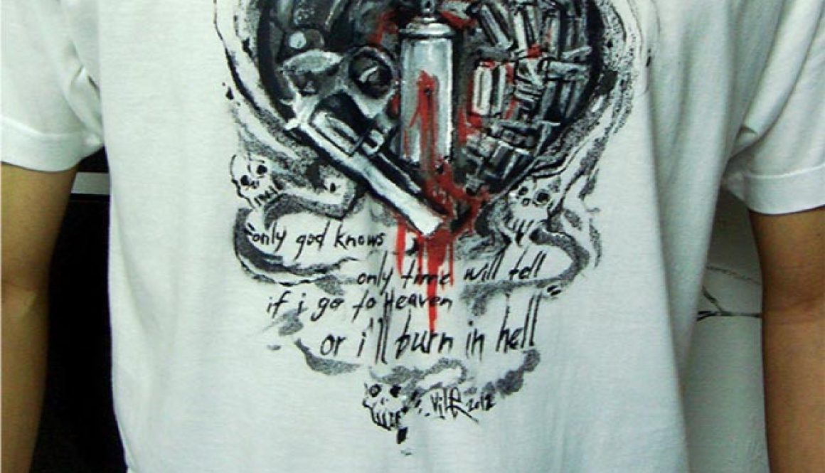 hand painted t-shirt